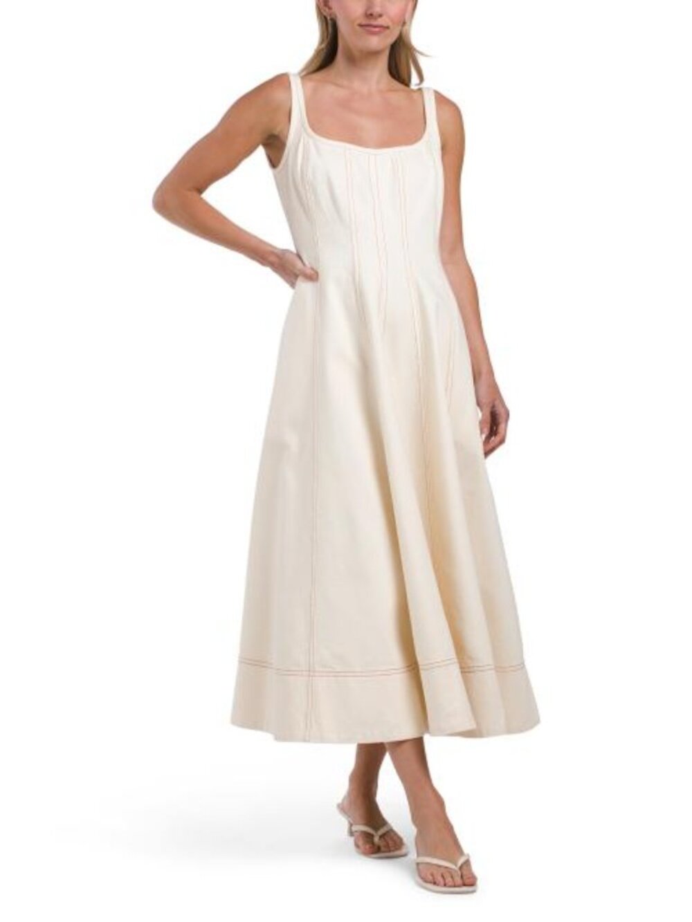TOCCIN Tia Sculpted Midi Dress